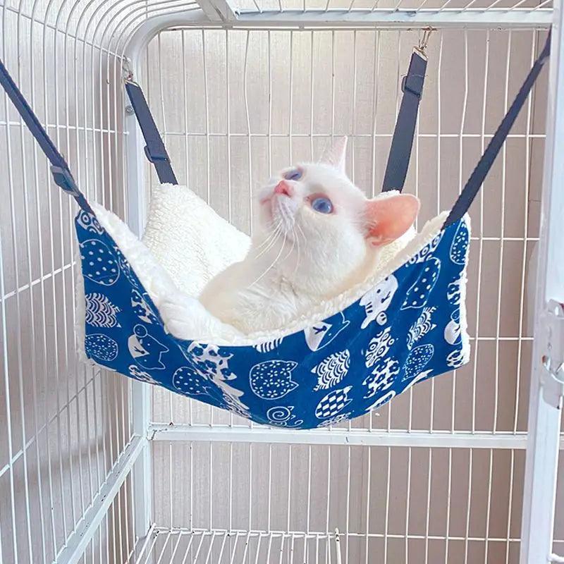 Cat Canvas Hammock Bed Pet Cats Dogs Beds Double Sided Hanging Bed Pet