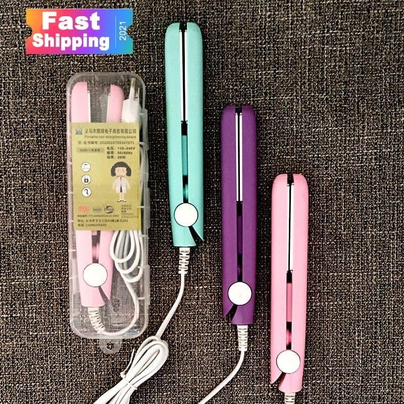 New Curling Iron Mini Hair Straightener Iron Ceramic Straightening Sty