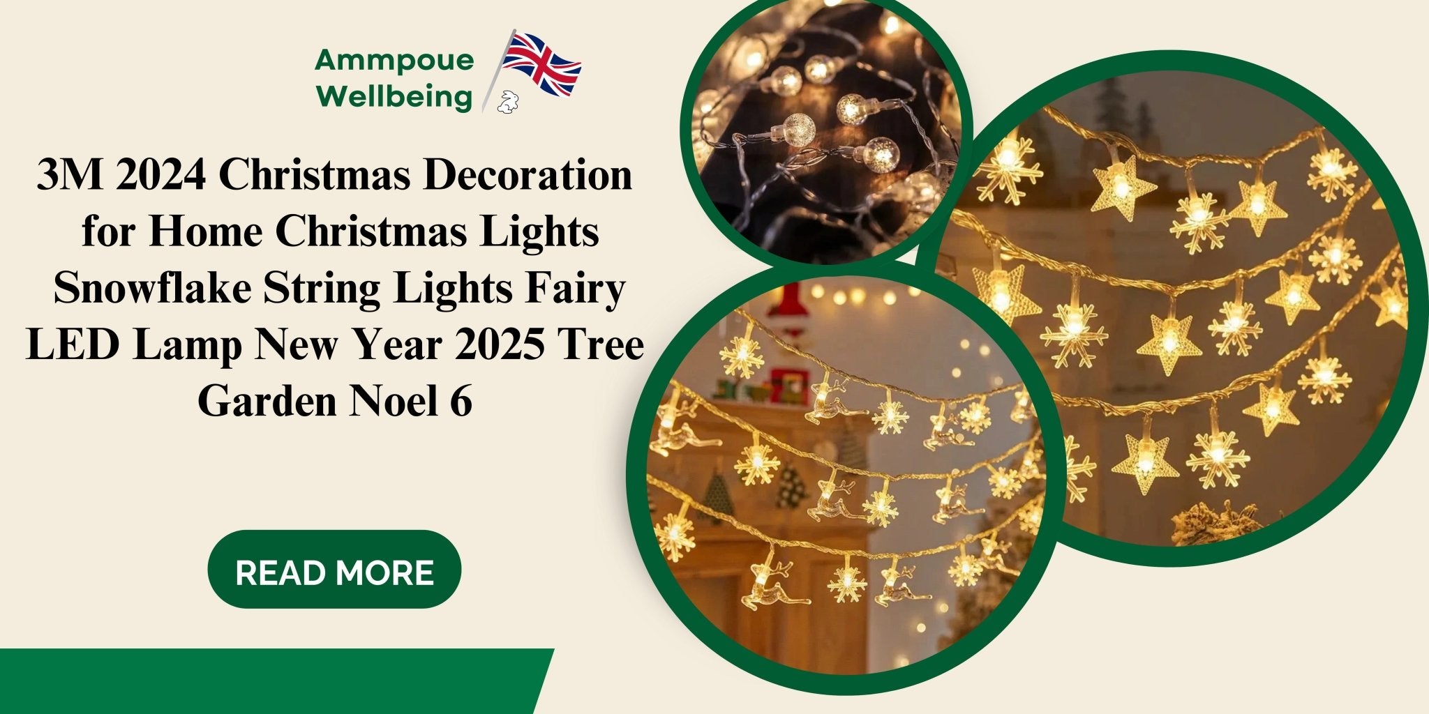 Bring the Holiday Spirit to Your Home with 3M 2024 Christmas Snowflake String Lights - Ammpoure Wellbeing