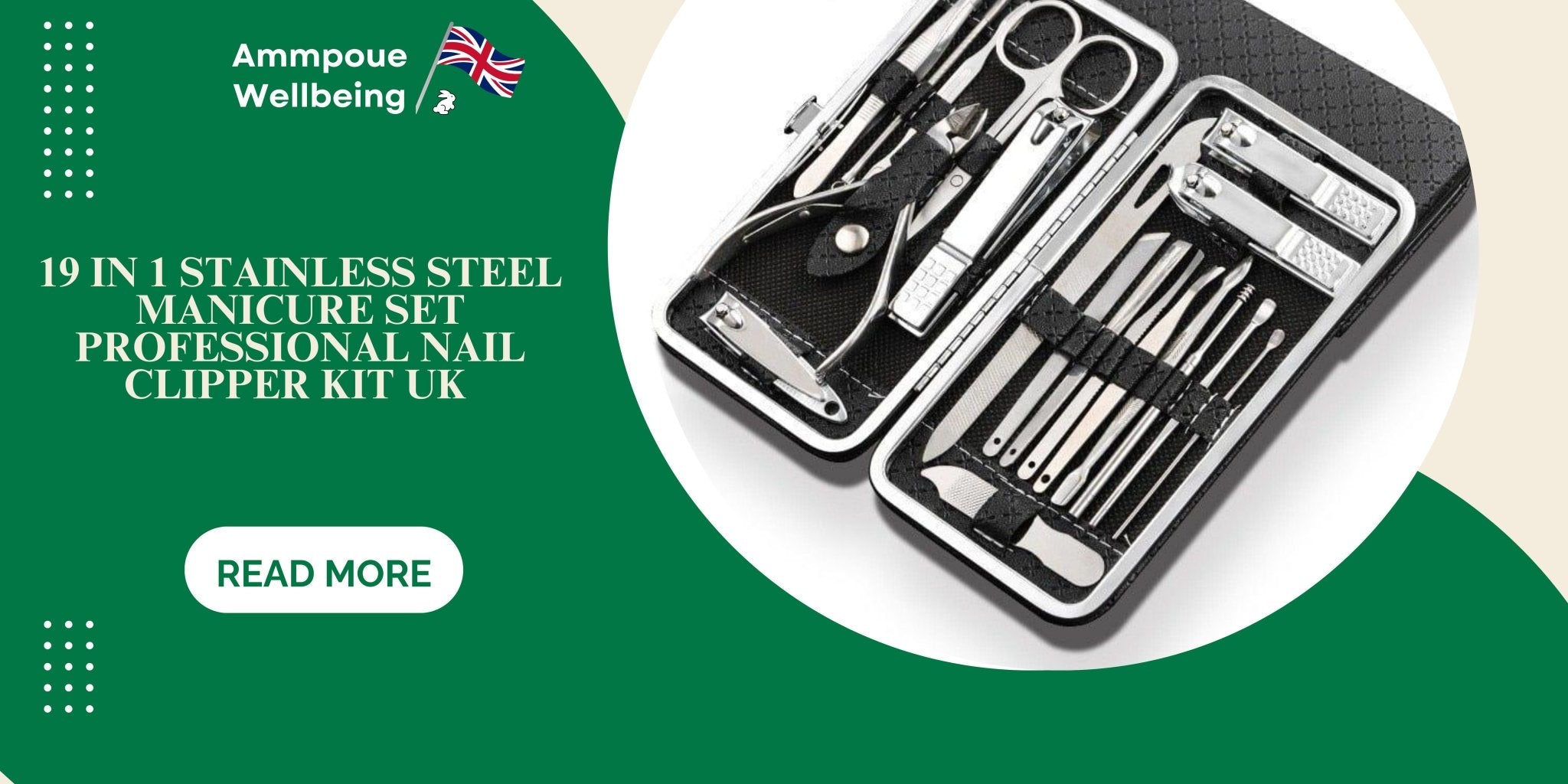 Elevate Your Grooming Routine with the 19-in-1 Stainless Steel Manicure Set - Ammpoure Wellbeing