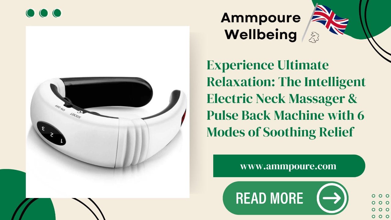 Experience Ultimate Relaxation: The Intelligent Electric Neck Massager & Pulse Back Machine with 6 Modes of Soothing Relief - Ammpoure Wellbeing