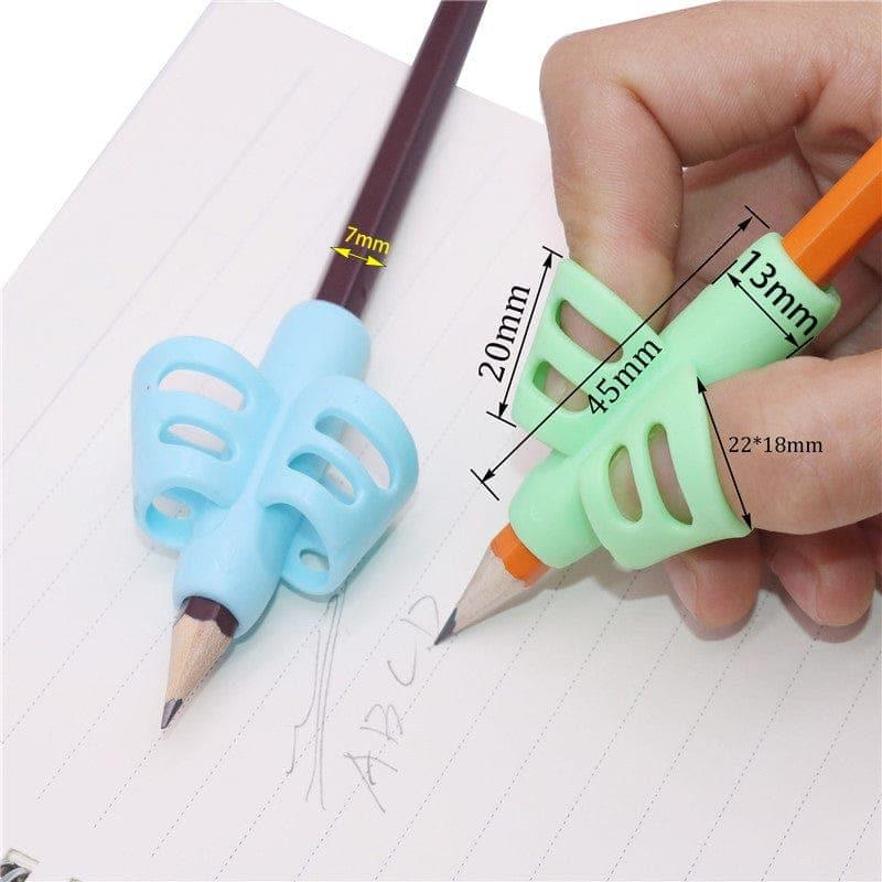 1 - 3 Pcs Children Writing Pencil Pen Holder Kids Learning Practise Silicone Pen Aid Posture Correction Device for Students - Ammpoure Wellbeing