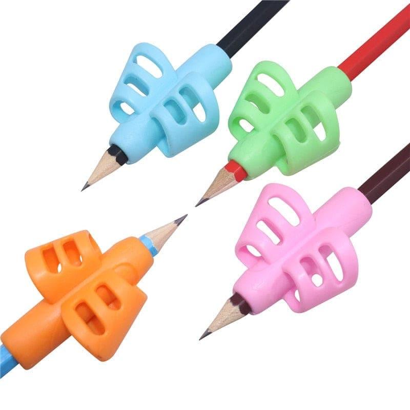 1 - 3 Pcs Children Writing Pencil Pen Holder Kids Learning Practise Silicone Pen Aid Posture Correction Device for Students - Ammpoure Wellbeing