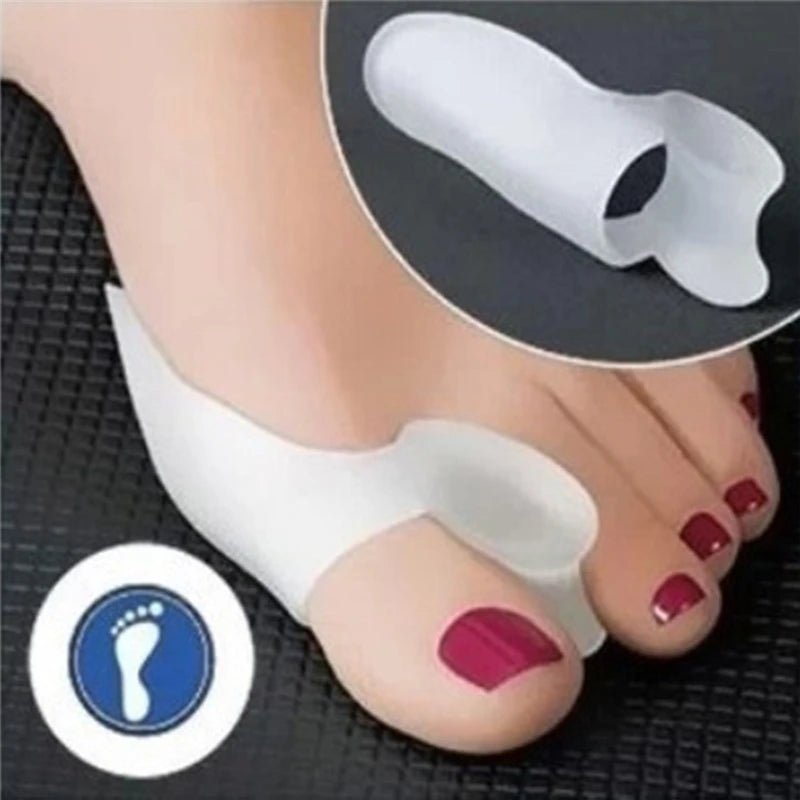 1 pair Silicone Gel Thumb Corrector Bunion Little Toe Protector Separator Hallux Valgus Finger Straightener Foot Care Relief Pads - Ammpoure Wellbeing