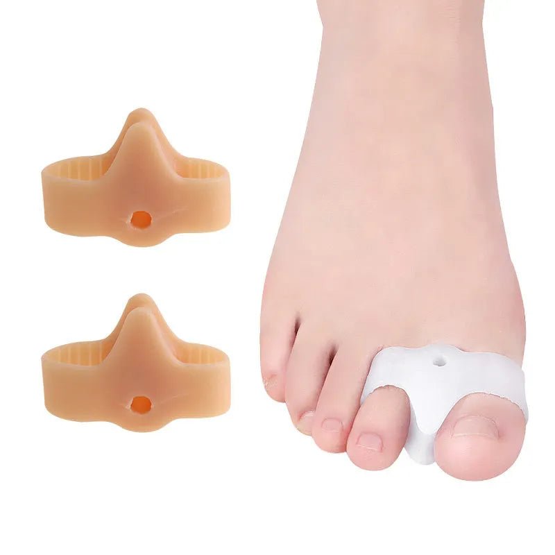 1 pair Silicone Toe Spreader Separator Bunion Hallux Valgus Corrector Thumb Finger Correction Straightener Foot Care Tool - Ammpoure Wellbeing