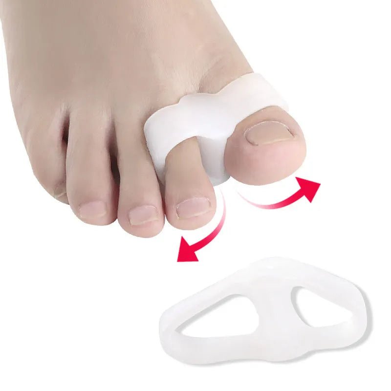 1 pair Silicone Toe Spreader Separator Bunion Hallux Valgus Corrector Thumb Finger Correction Straightener Foot Care Tool - Ammpoure Wellbeing