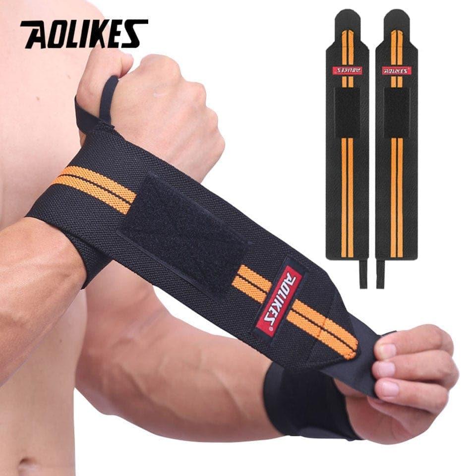 1 Pair Wristband Wrist Support Weight Lifting Gym Training Wrist Support Brace Straps Wraps Crossfit Powerlifting - Ammpoure Wellbeing