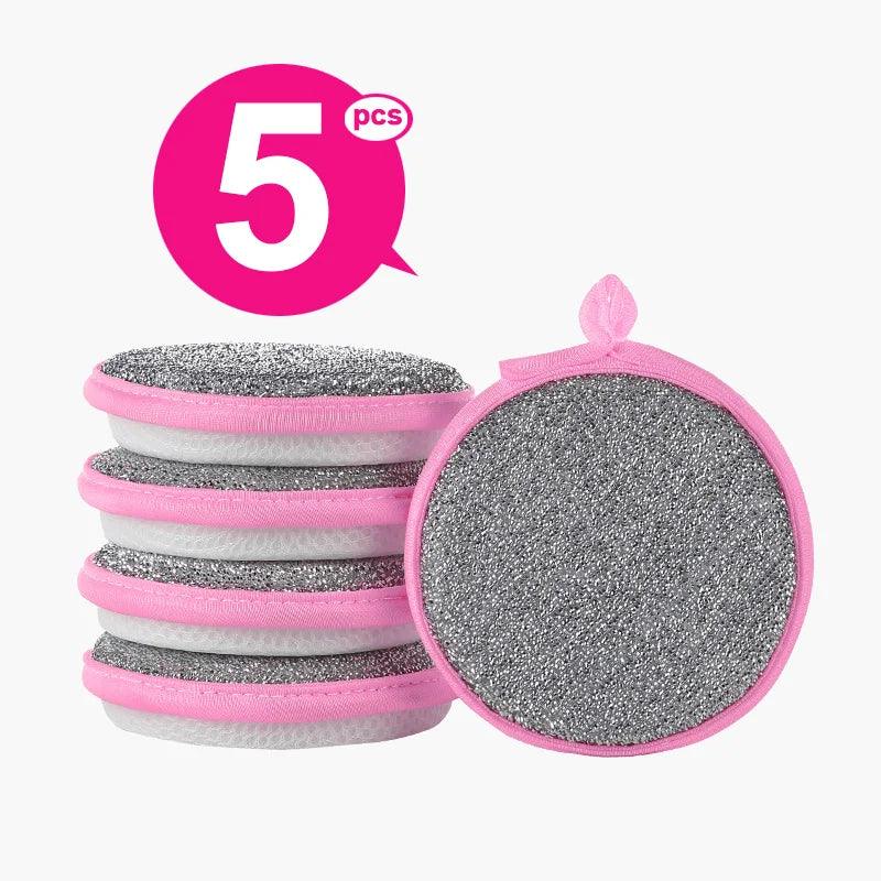 10/5/3PCS Double Side Dishwashing Sponge Dish Washing Brush Pan Pot Dish Wash Sponges Household Cleaning Reusable Kitchen Tools - Ammpoure Wellbeing