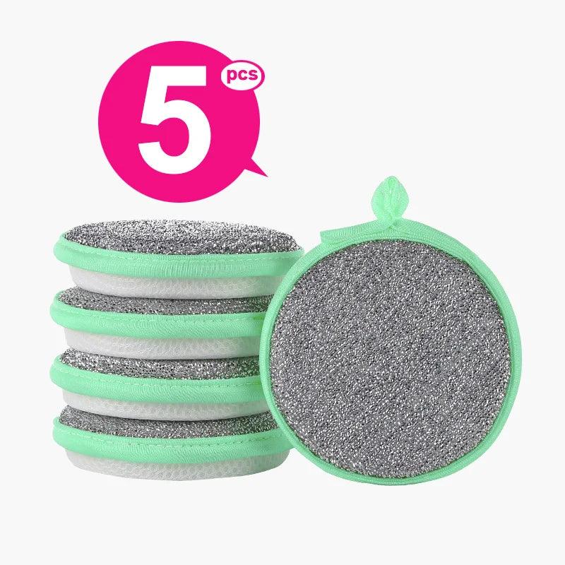 10/5/3PCS Double Side Dishwashing Sponge Dish Washing Brush Pan Pot Dish Wash Sponges Household Cleaning Reusable Kitchen Tools - Ammpoure Wellbeing