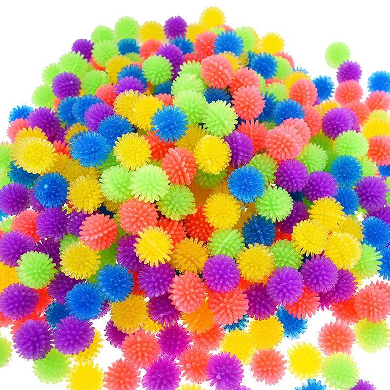 10pcs Funny Hedgehog Ball Cat Toys Creative Colorful Stretch Plastic Ball Interactive Cat Soft Spiky Cat Toy Pet Supplies - Ammpoure Wellbeing