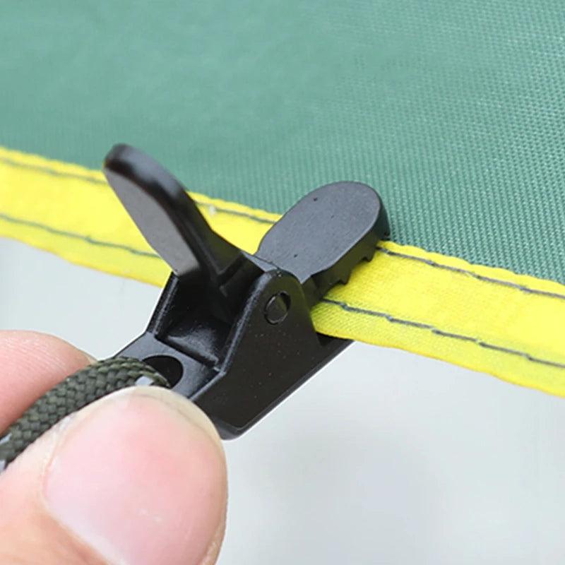 10Pcs/Lot Travel Outdoor Camping Plastic Double Hole Tent Rope Adjustable Buckle Curtain Alligator Clip Purse Tent Accessories - Ammpoure Wellbeing