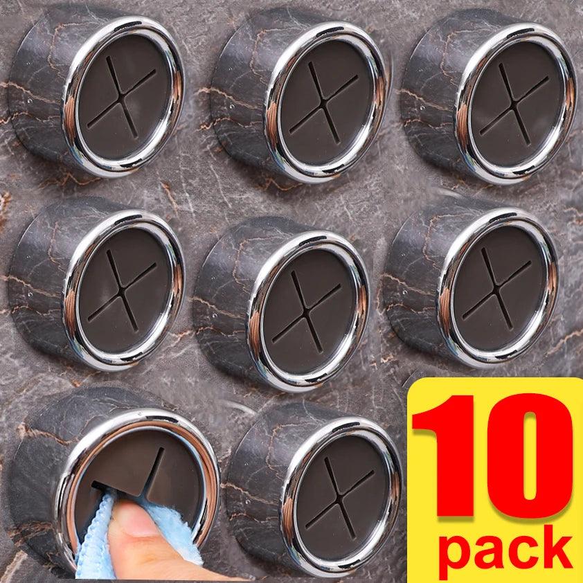 10x Self Adhesive Towel Plug Holder Silicone Hooks Wall Mount Batroom Towel Hanging Kitchen Racks Dishcloth Hanger Clip Holders - Ammpoure Wellbeing