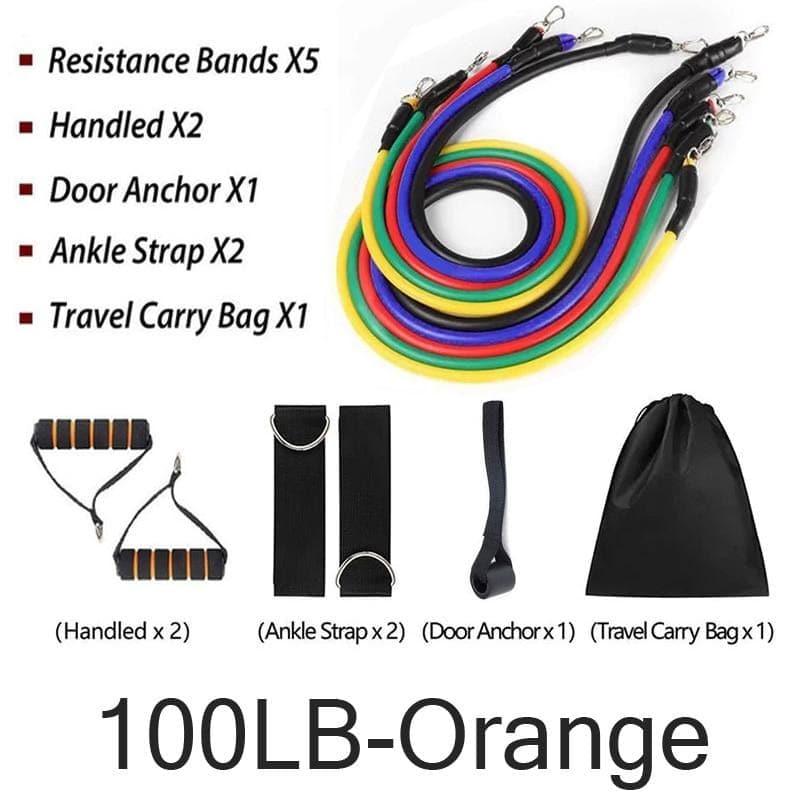 11 Pieces Resistance Bands, Home Gym Equipment, Workout Set - Ammpoure Wellbeing