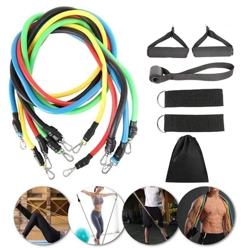 11 Pieces Resistance Bands, Home Gym Equipment, Workout Set - Ammpoure Wellbeing