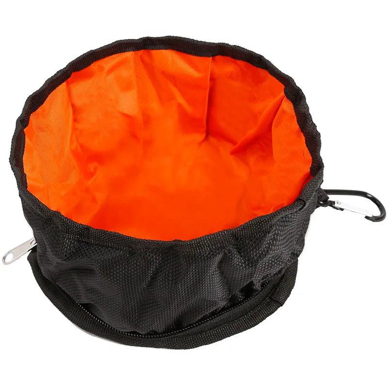 1100ML Big Volume Dog Drinking Container Foldable Dog Water Bowl Food Storage Bag Outdoor Hiking Travel Folding Pet Bowl - Ammpoure Wellbeing