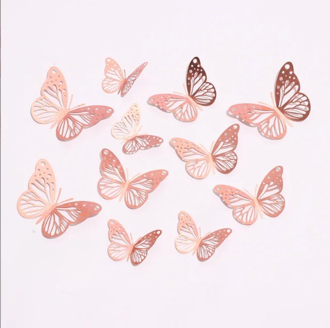 12 Pcs/Set 3D Wall Stickers Hollow Butterfly for Kids Rooms Home Wall Decor DIY Mariposas Fridge stickers Room Decoration - Ammpoure Wellbeing