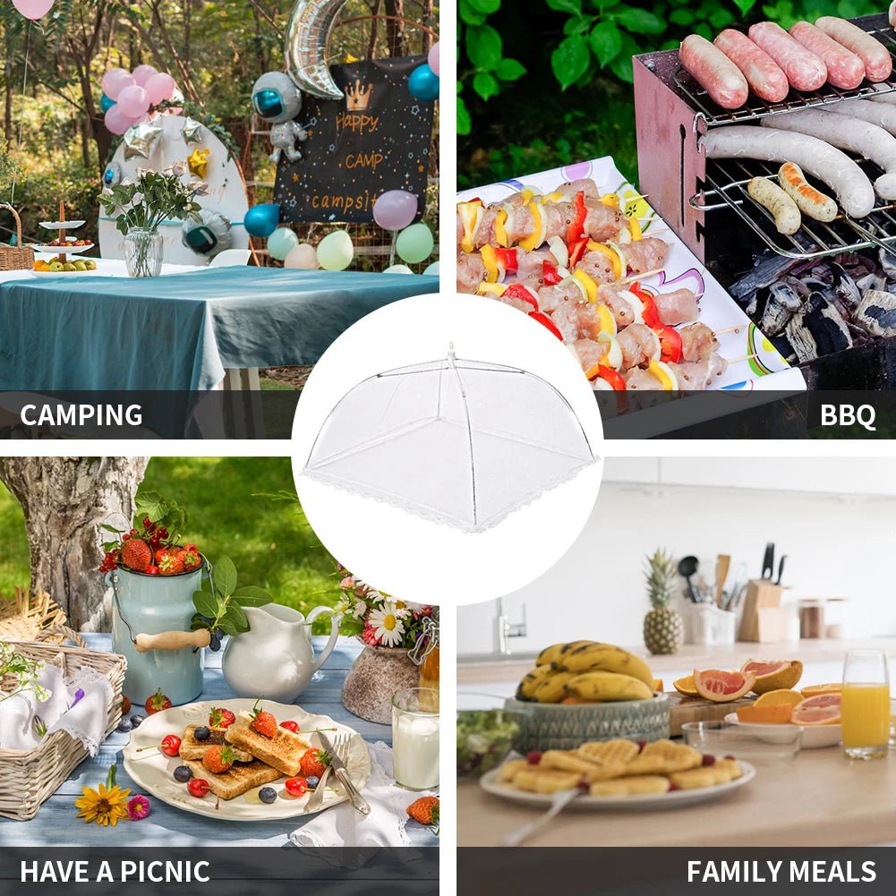 1/2pcs Food Covers Mesh Foldable Kitchen Anti - Fly Mosquito Tent Dome Net Umbrella Picnic Protect Dish Cover Kitchen Gadgets Tool - Ammpoure Wellbeing