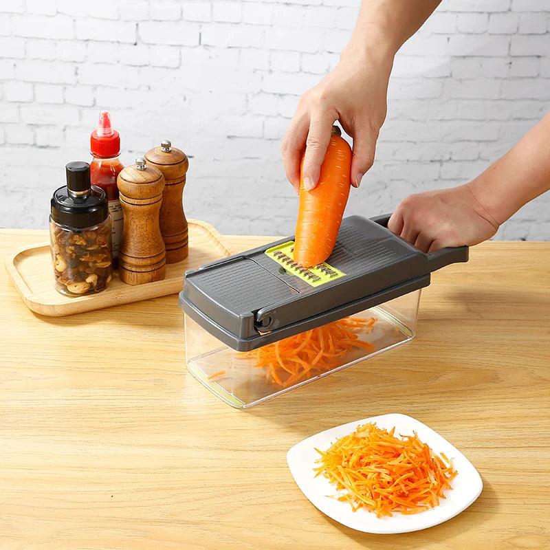 14/16 in 1 Multifunctional Vegetable Chopper Onion Chopper Handle Food Grate Food Chopper Kitchen Vegetable Slicer Dicer Cut - Ammpoure Wellbeing