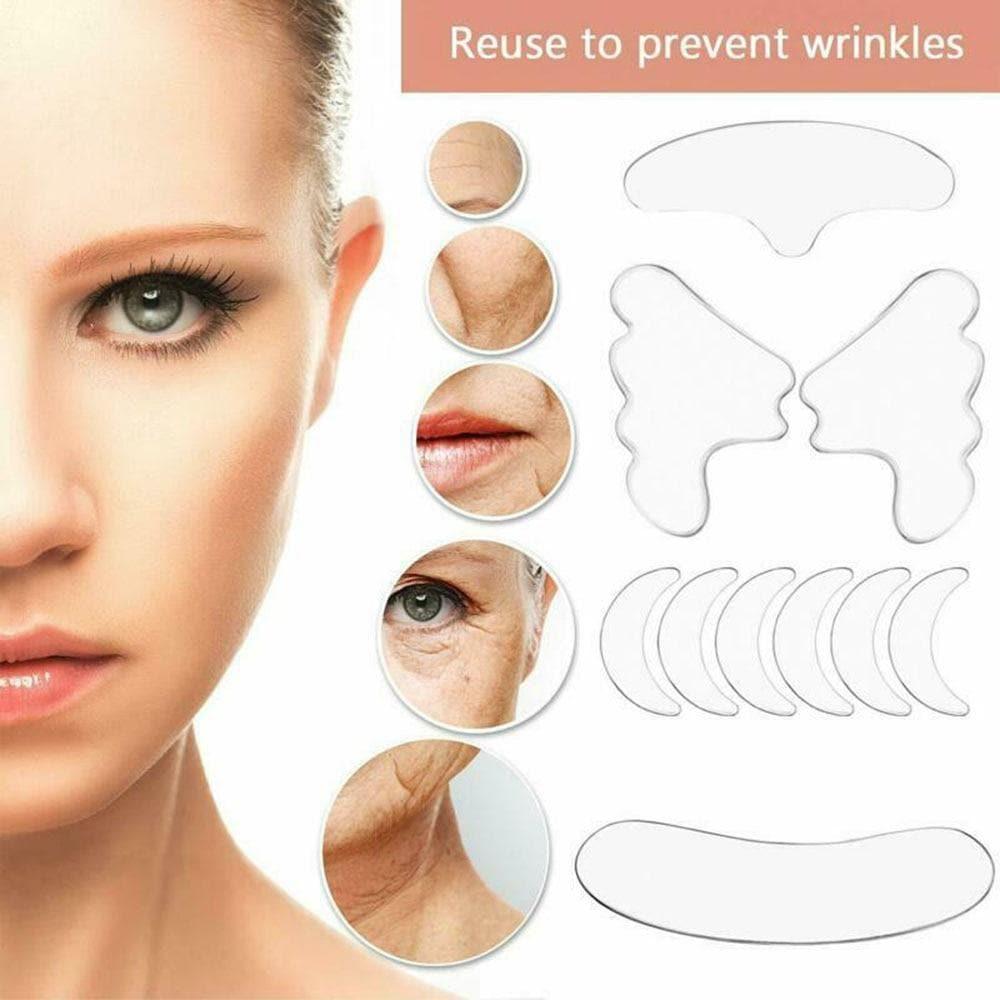 16 PCS Reusable Silicone Anti Wrinkle Patches UK for Women and Men for Face, Forehead, Under Eye UK - Ammpoure Wellbeing