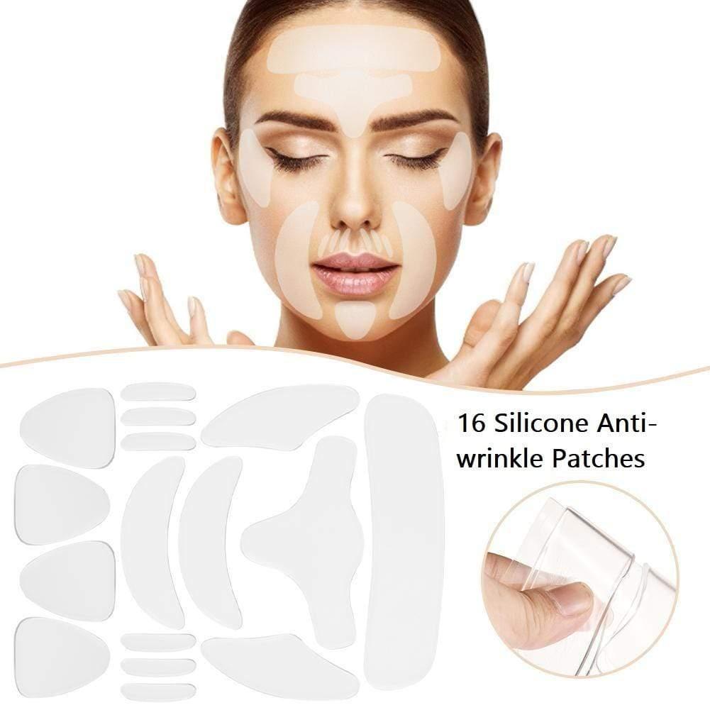 16 pieces reusable silicone anti wrinkle patches for women and men UK - Ammpoure Wellbeing