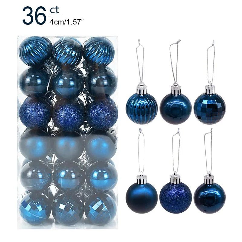 1box Christmas Balls Christmas Tree Ornaments Ball Xmas Hanging Tree Pendants Home Party Decor 2023 New Year Gift Noel Navidad - Ammpoure Wellbeing