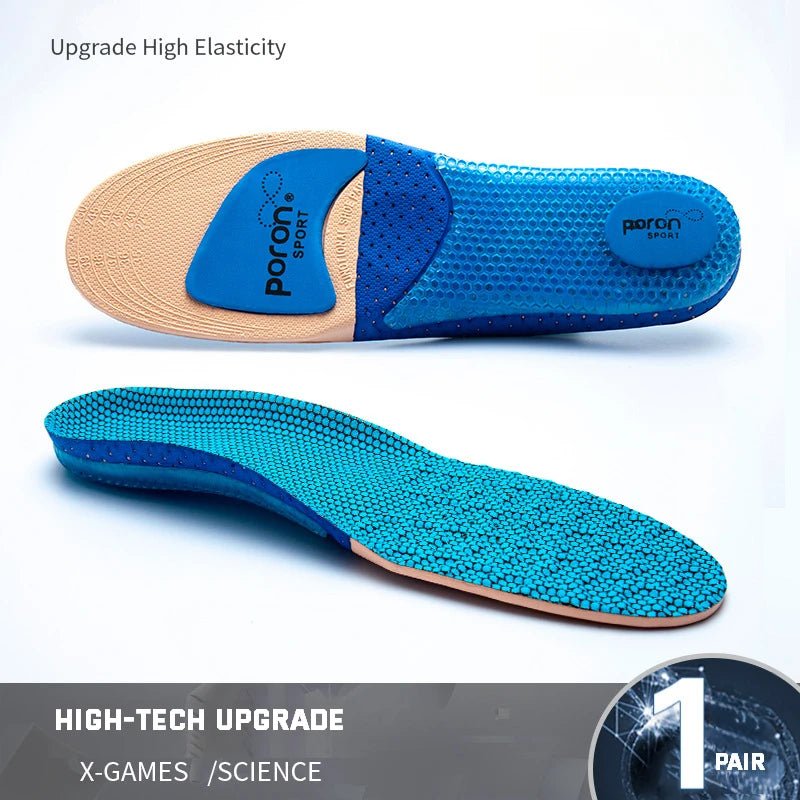 1Pair Sport Silicone Insoles for Shoes High Elastic Shock - absorbing Insole for Feet Arch Support Orthopedic Men Women Shoe Sole - Ammpoure Wellbeing
