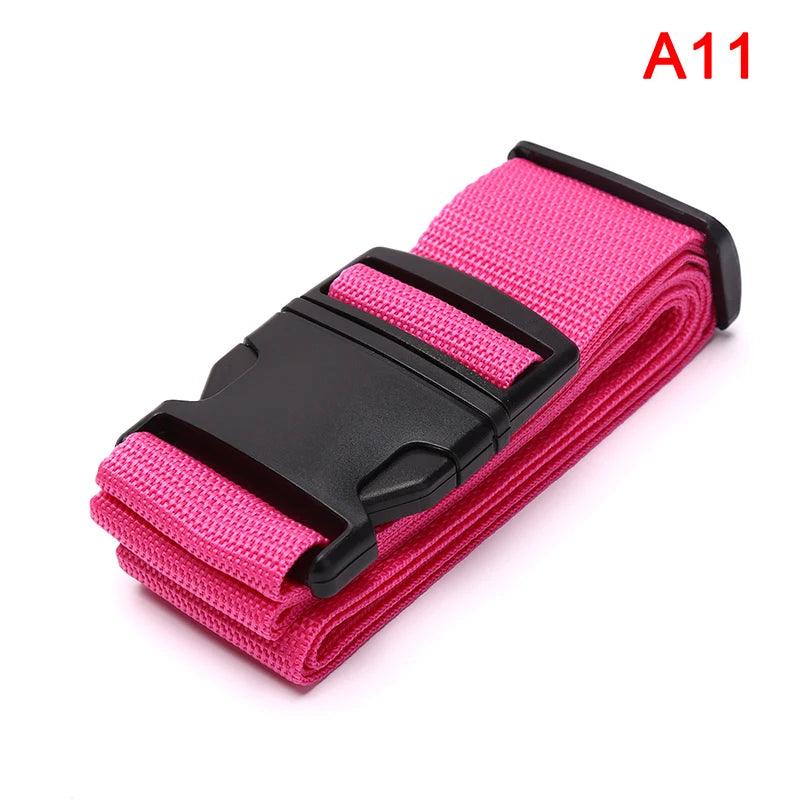 1pc 2m Adjustable Luggage Strap Cross Belt Packing Travel Suitcase Nylon Lock Buckle Strap Baggage Belts Camping Bag Accessories - Ammpoure Wellbeing