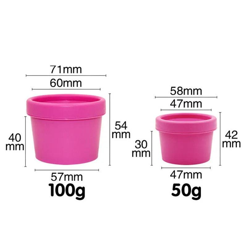 1Pc 50ml 100ml Refillable Bottles Plastic Empty Makeup Jar Pot Travel Face Cream/Lotion/Cosmetic Container Travel Accessories - Ammpoure Wellbeing