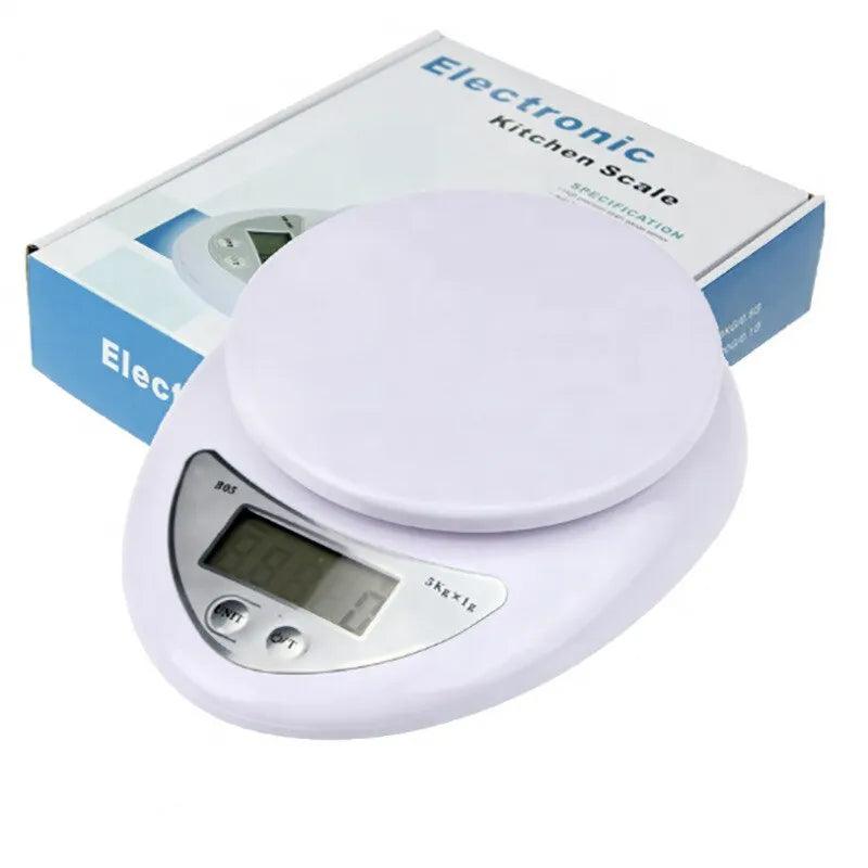 1pc 5kg LED Portable Digital Scale Scales Food Balance Measuring Weight Kitchen Electronic Scales Small Scale Weighing In Grams - Ammpoure Wellbeing