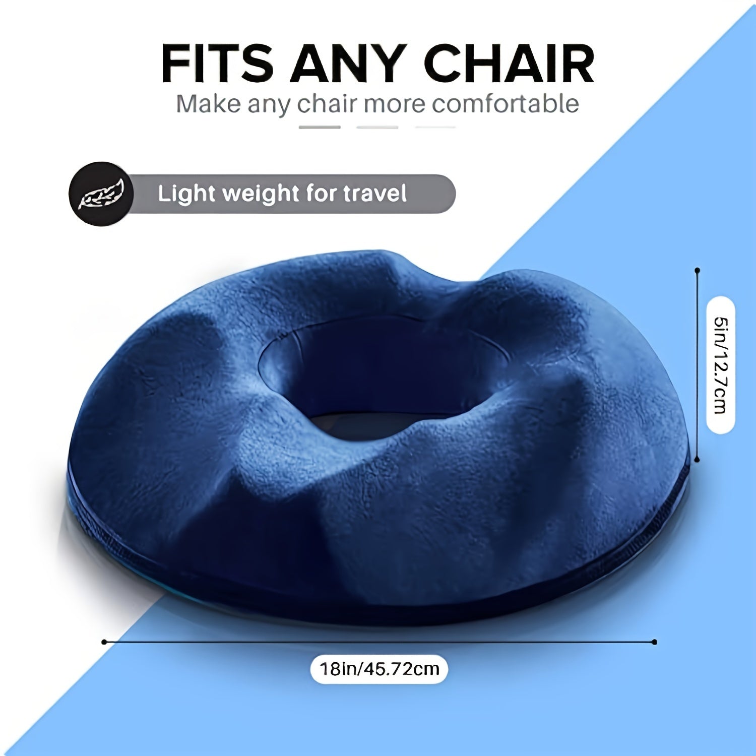 1pc Orthopedic Memory Foam Donut Pillow Coccyx Seat Cushion Hemorrhoid Cushion Tailbone Pressure Relief Cushion for Pregnant Butt Cushion Hip Push Up Yoga Pillow Car Office School Wheel Chair Seat Pad - Ammpoure Wellbeing