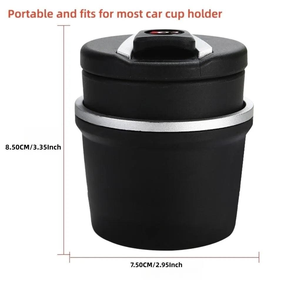 1PC Portable LED Smoke Car Ashtray Cigarette Ash Holder Creative Cup Automatic Light Indicator Ashtray Car Cup Holder Accessory - Ammpoure Wellbeing