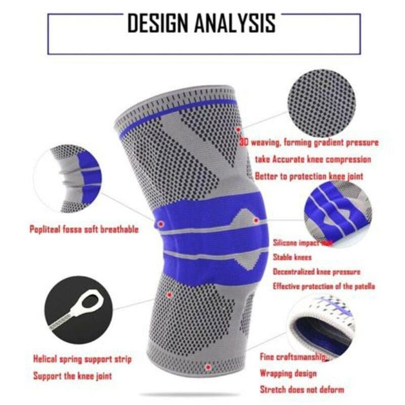 1PC Sports Knee Brace Support Nylon Sleeve Pad Compression Sport Pads Running Basket Knee Sleeve - Ammpoure Wellbeing