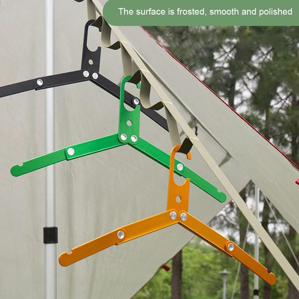 1pc Triple Fold Clothes Hangers Folding Travel Hangers Aluminium Alloy Portable Folding Clothes Drying Rack For Travel - Ammpoure Wellbeing