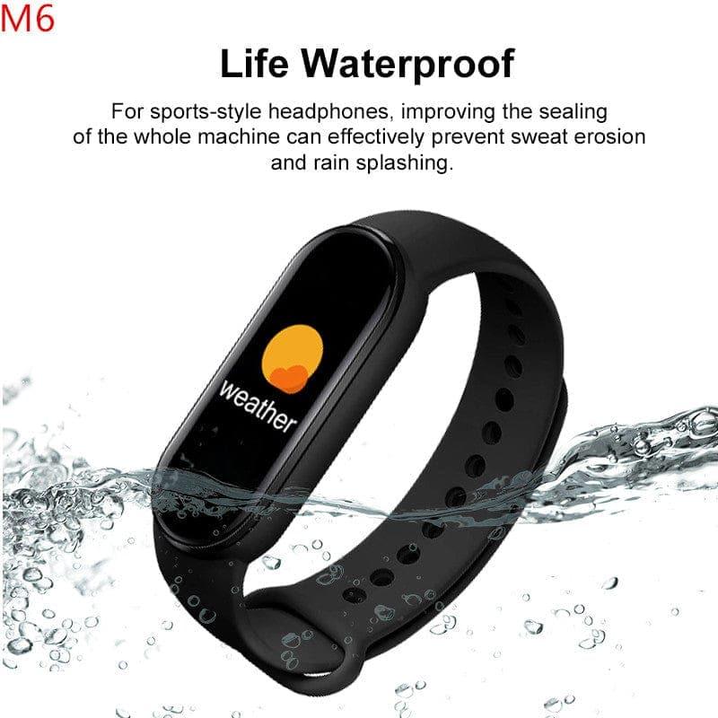 2021 New M6 Smart Watch Men Women Fitness Sports Smart Band Fitpro Version Bluetooth Music Heart Rate Take Pictures Smartwatch - Ammpoure Wellbeing