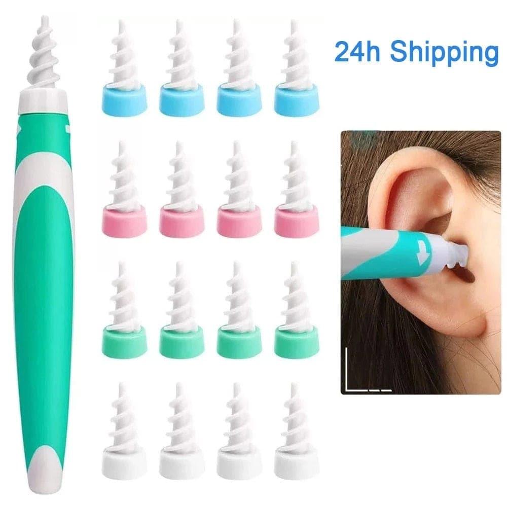2022 Hot Ear Cleaner Silicon Ear Spoon Tool Set 16 Pcs Care Soft Spiral For Ears Cares Health Tools Cleaner Ear Wax Removal Tool - Ammpoure Wellbeing