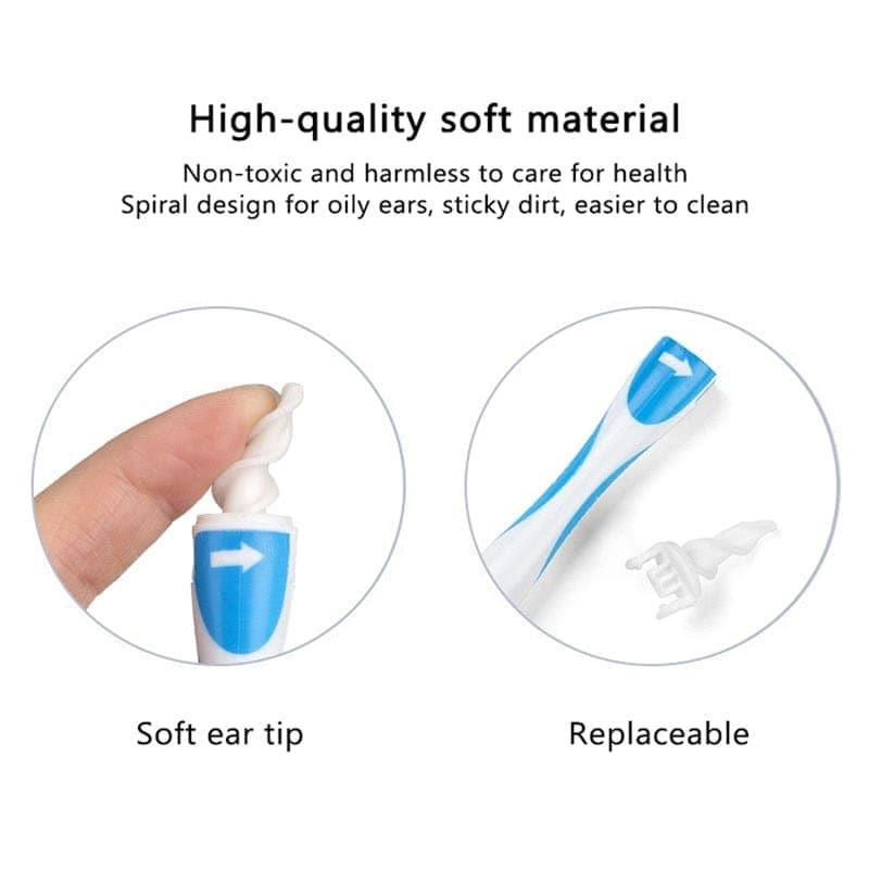 2024 Hot Ear Cleaner Silicon Ear Spoon Tool Set 16 Pcs Care Soft Spiral For Ears Cares Health Tools Cleaner Ear Wax Removal Tool - Ammpoure Wellbeing