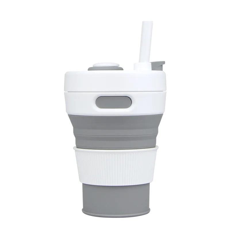 2024 Originality Sports Outdoors Portable Folding Telescoping Travel Coffee Juice Cup Straw 450ml Water Bottles - Ammpoure Wellbeing