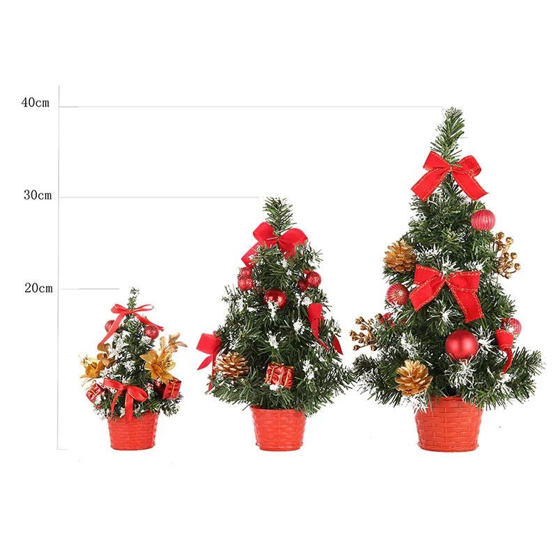 20/30/40cm Christmas Tree Home Bedroom Party Decorations Artificial Christmas Tree Children DIY Handicraft 2023 New Year Gift - Ammpoure Wellbeing