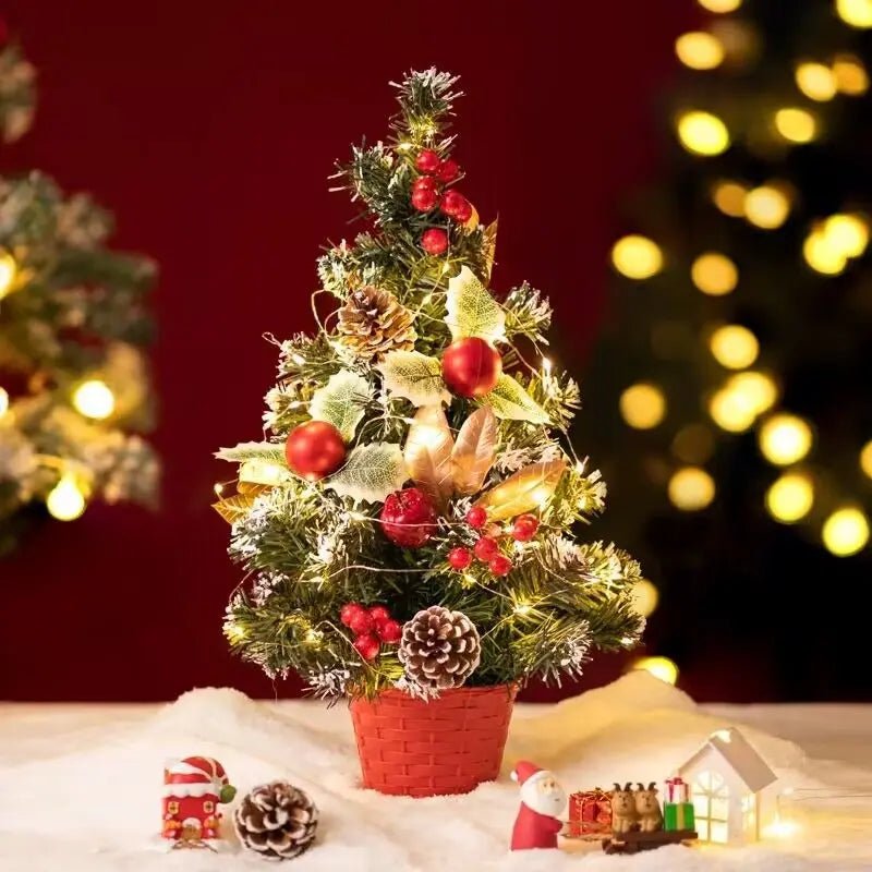 20/30/40cm Christmas Tree Home Bedroom Party Decorations Artificial Christmas Tree Children DIY Handicraft 2023 New Year Gift - Ammpoure Wellbeing