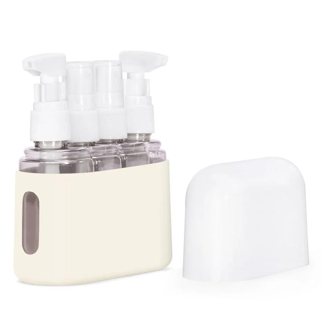 2/3/4 - In - 1 Travel Refillable Bottle Set Combination Liquid Lotion Shampoo Shower Gel Dispenser Empty Cosmetic Container Atomizer - Ammpoure Wellbeing