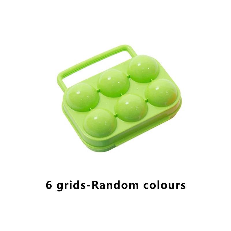 2/4/6/12 Grid Egg Storage Box Portable Egg Holder Container for Outdoor Camping Picnic Eggs Box Case Kitchen Organizer Case - Ammpoure Wellbeing