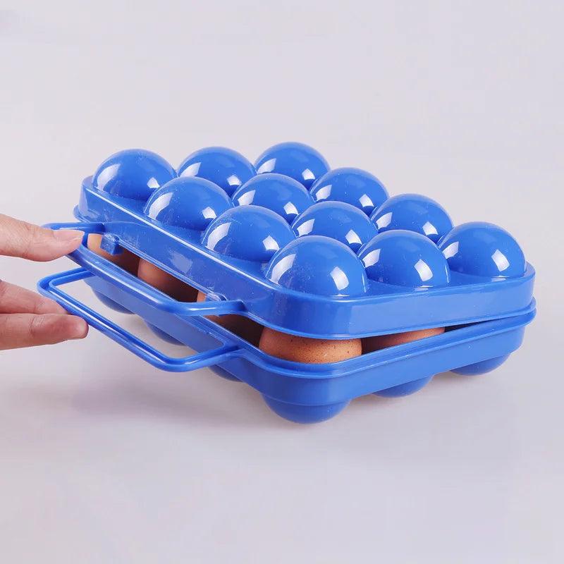 2/4/6/12 Grid Egg Storage Box Portable Egg Holder Container for Outdoor Camping Picnic Eggs Box Case Kitchen Organizer Case - Ammpoure Wellbeing