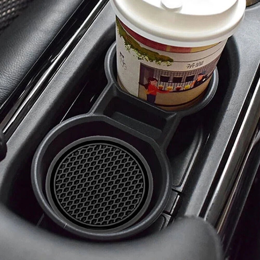 2pcs Car Cup Holder Anti - Slip Coasters Premium PVC Car Coasters Universal Fits Perfectly For Most Cup Car Interior Accessories - Ammpoure Wellbeing