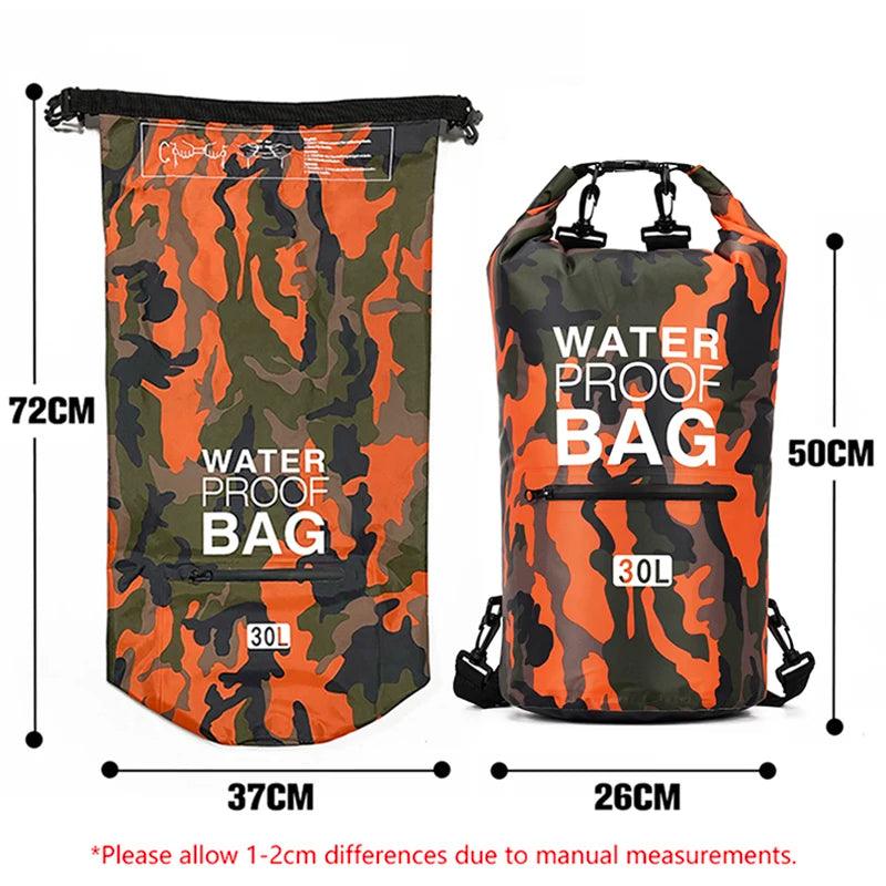 30L 15L Waterproof Dry Bags With Wet Separation Pocket Backpack For Kayaking Boating Swimming Outdoor Sports Bag XAZ9 - Ammpoure Wellbeing