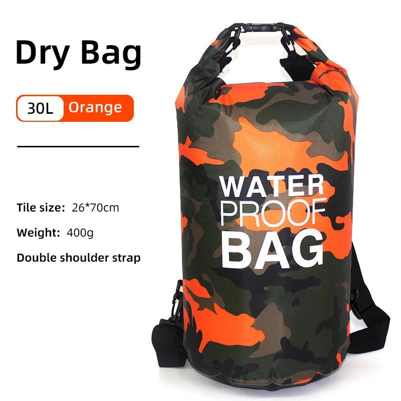 30L 15L Waterproof Dry Bags With Wet Separation Pocket Backpack For Kayaking Boating Swimming Outdoor Sports Bag XAZ9 - Ammpoure Wellbeing