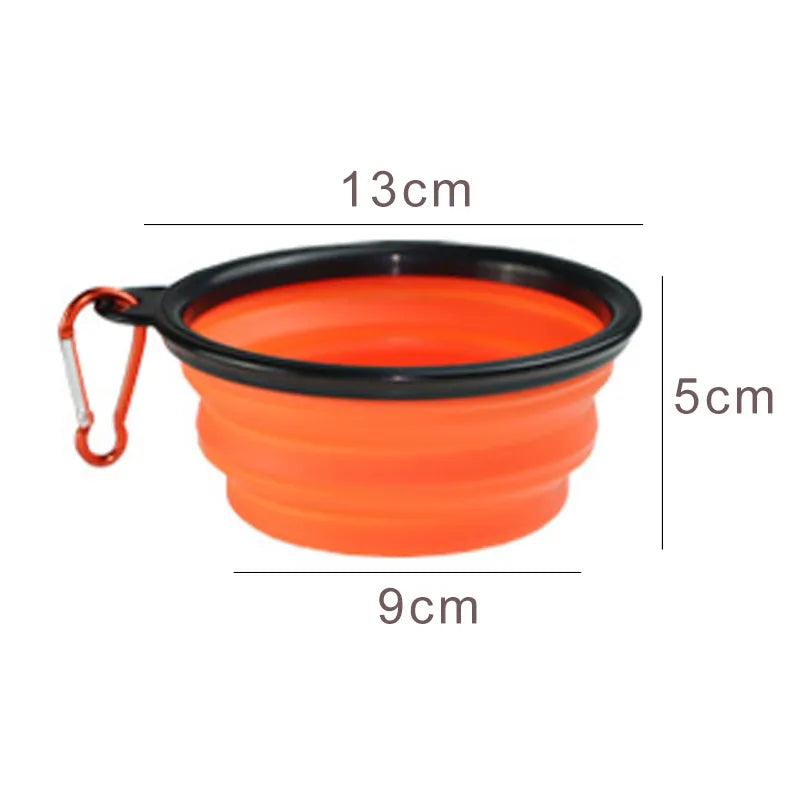 350ml Collapsible Dog Pet Folding Silicone Bowl Outdoor Travel Portable Puppy Food Container Feeder Dish Bowl Pet supplies - Ammpoure Wellbeing