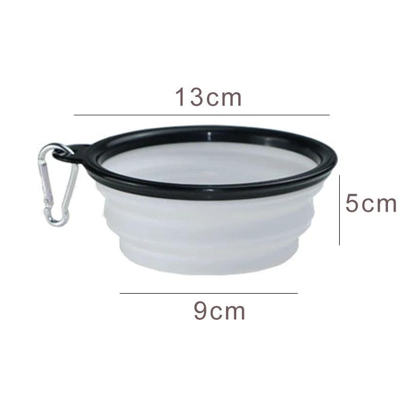 350ml Collapsible Dog Pet Folding Silicone Bowl Outdoor Travel Portable Puppy Food Container Feeder Dish Bowl Pet supplies - Ammpoure Wellbeing