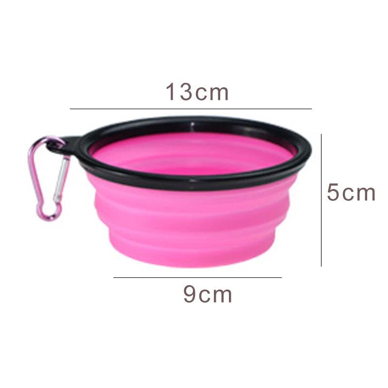 350ml Collapsible Dog Pet Folding Silicone Bowl Outdoor Travel Portable Puppy Food Container Feeder Dish Bowl Pet supplies - Ammpoure Wellbeing