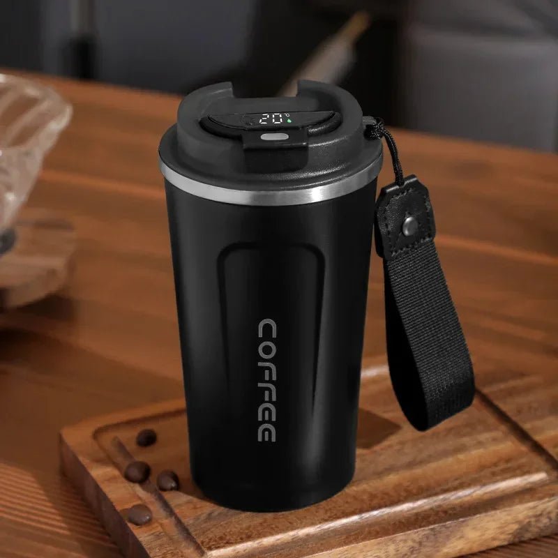 380/510ml Thermos Coffee Mug Stainless Steel Coffee Cup Temperature Display Vacuum Flask Thermal Tumbler Insulated Water Bottle - Ammpoure Wellbeing