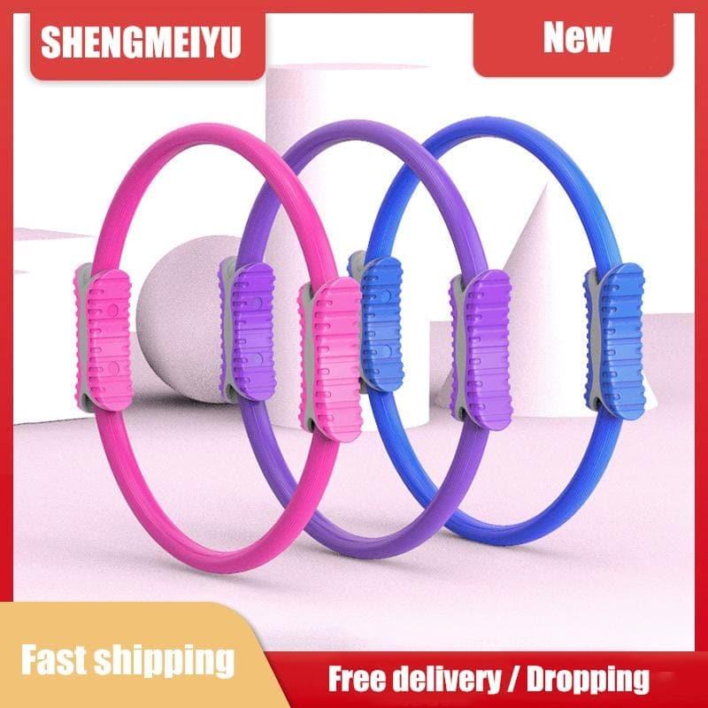 38cm Yoga Fitness Pilates Ring Women Girls Circle Magic Dual Exercise Home Gym Workout Sports Lose Weight Body Resistance 5 colors - Ammpoure Wellbeing